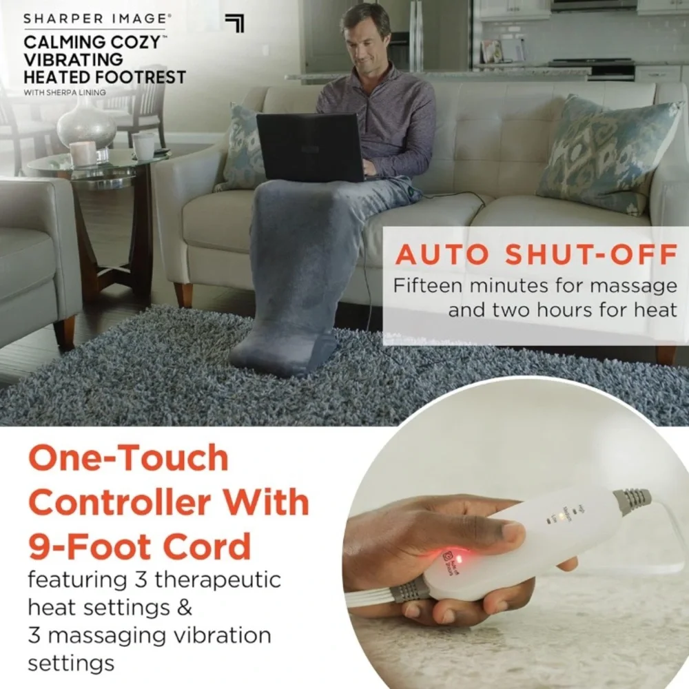 Sherpa Wrap Sharper Image Calming Cozy Massaging Heat Wrap